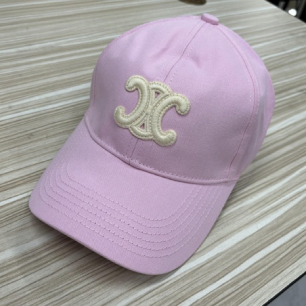 Celine pink baseball cap
